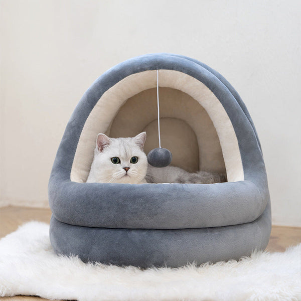 Cozy Velvet Cat & Small Dog House